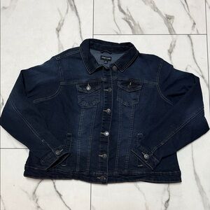 Women's Denim Jacket - Dark Blue 2X - New Look